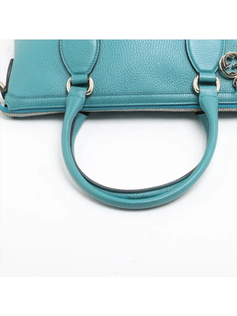 Gucci Interlocking Charm Leather 2-Way Handbag Crossbody Shoulder